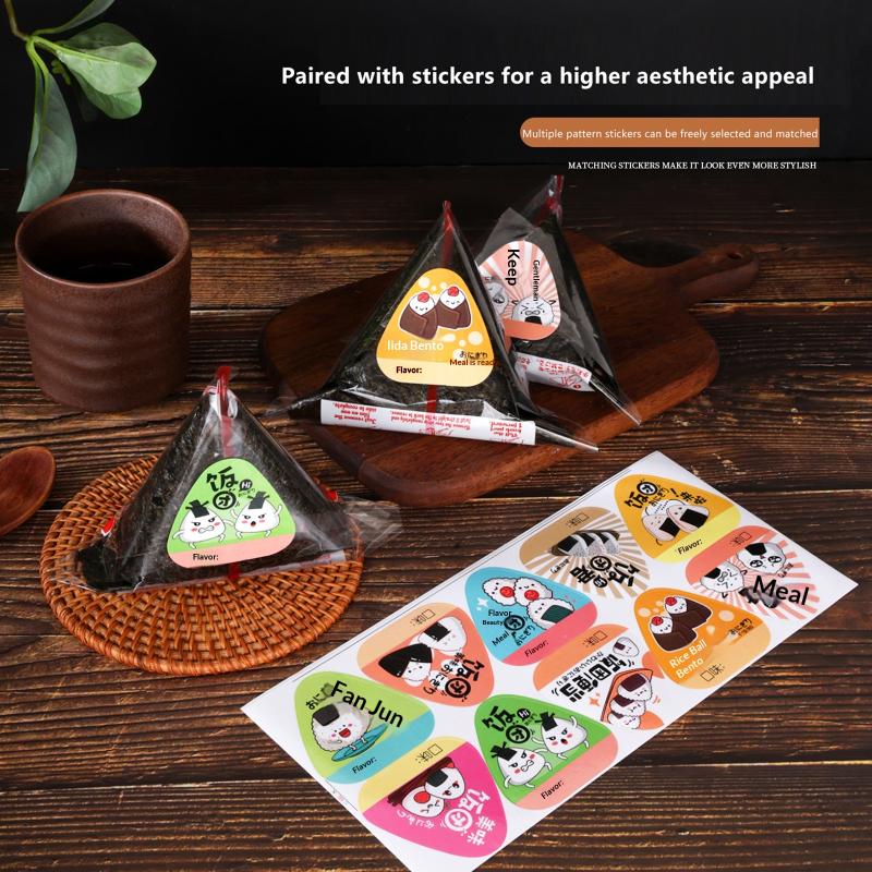 Meal Prep With Rice - Triangular Sushi Rice Ball Packaging Bags