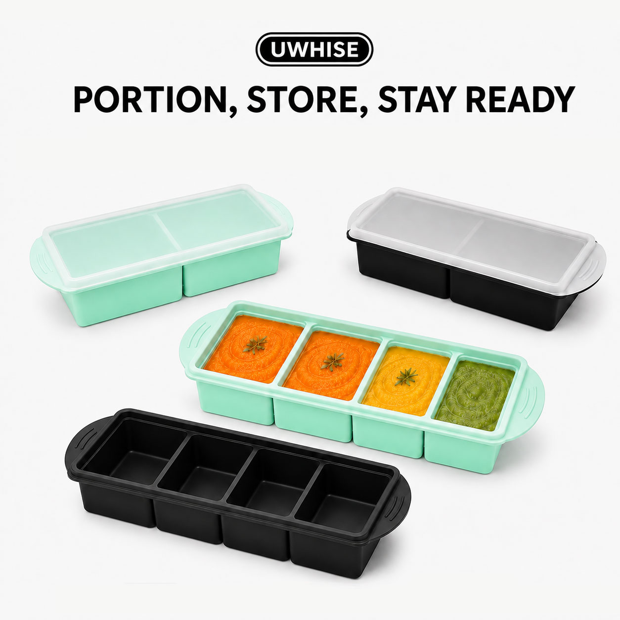 Meal Prep Template - Uwhise Silicone Soup Freezer Tray Baby