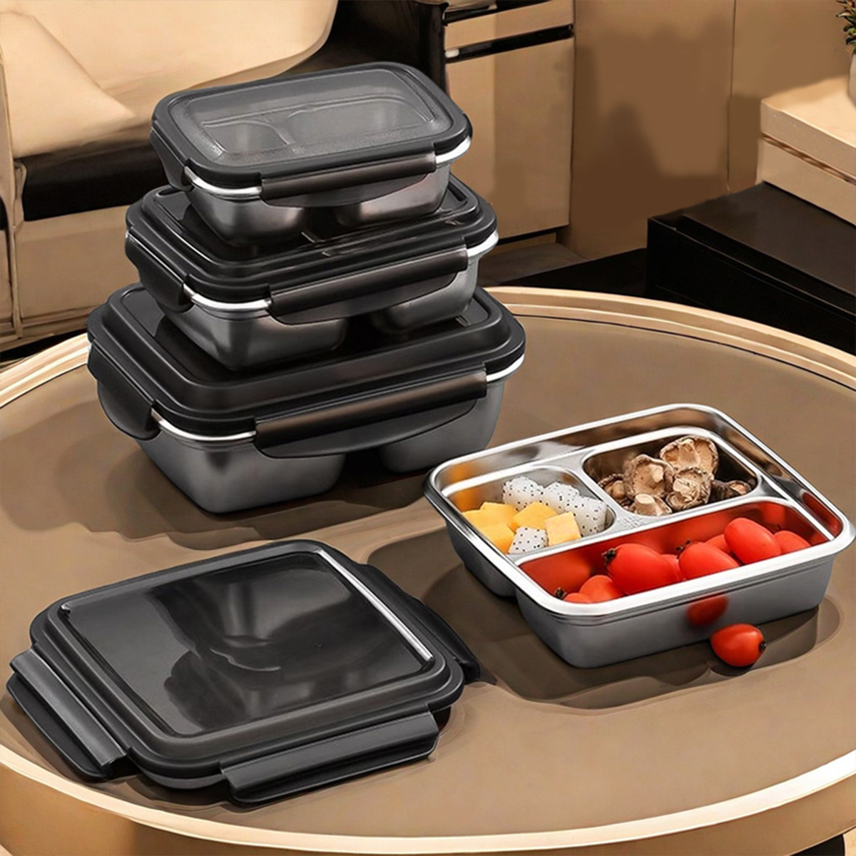 WORTHBUY 2/3 Grids 304 Stainle - Meal Prep Bowl recension och pris