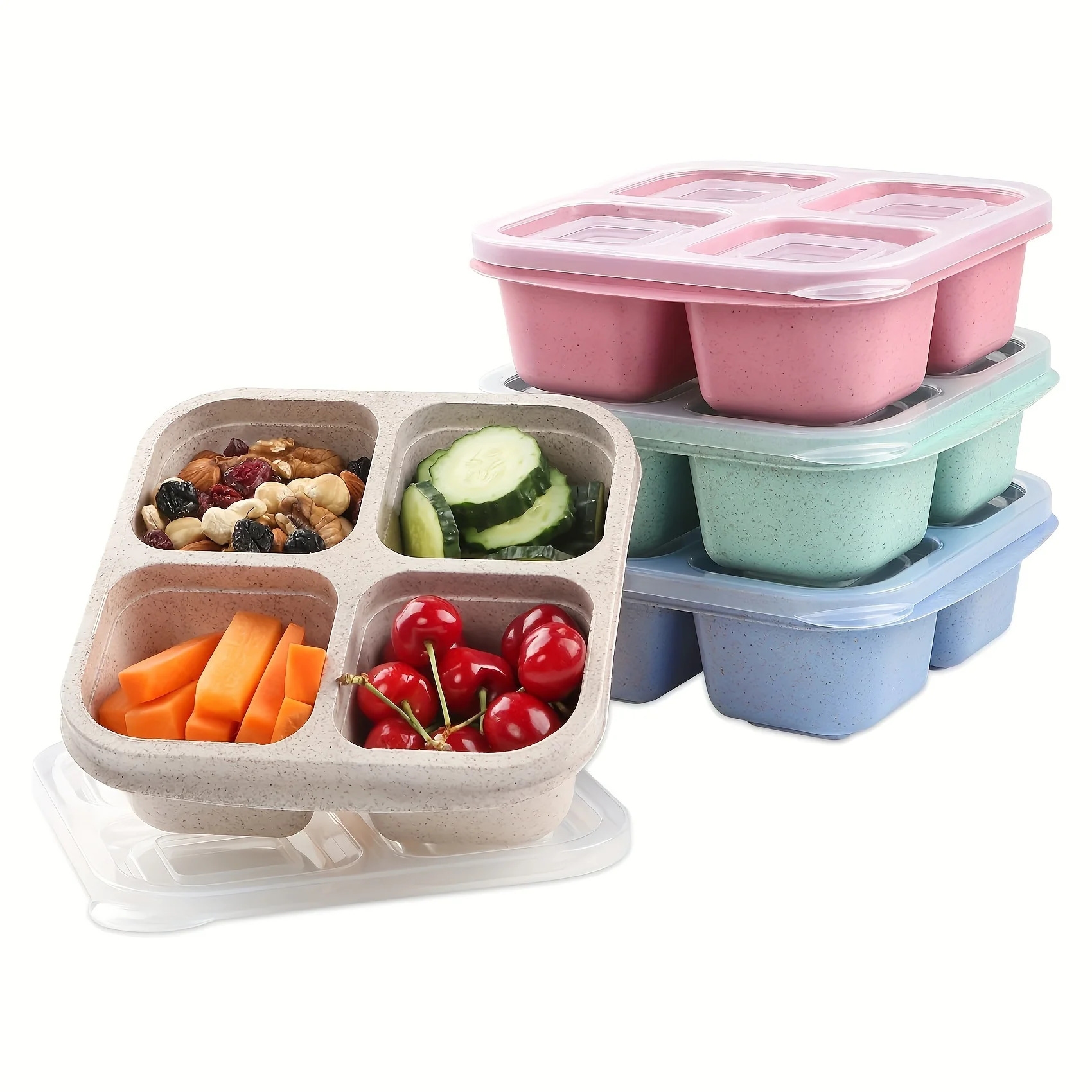 Snack Box with Four Transparen - Meal Prep Kitchen recension och pris
