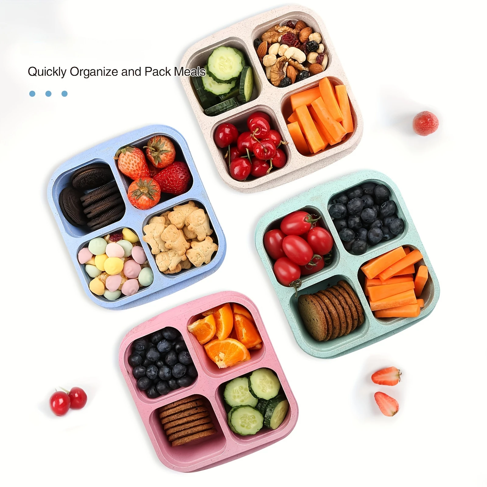 Snack Box with Four Transparen - Meal Prep Kitchen recension och pris