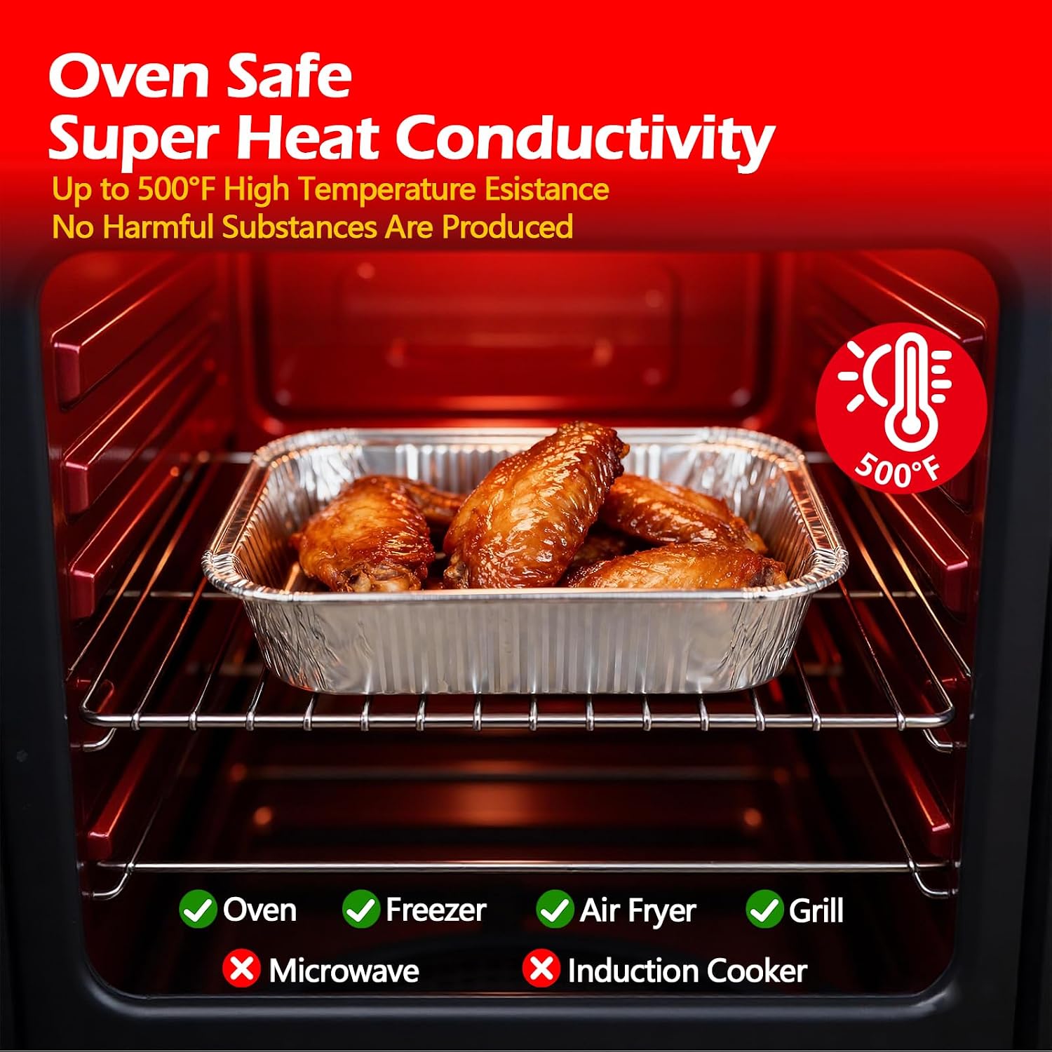 8x8 Aluminum Foil Pans with Al - Meal Prep Or Prep Meal recension och pris