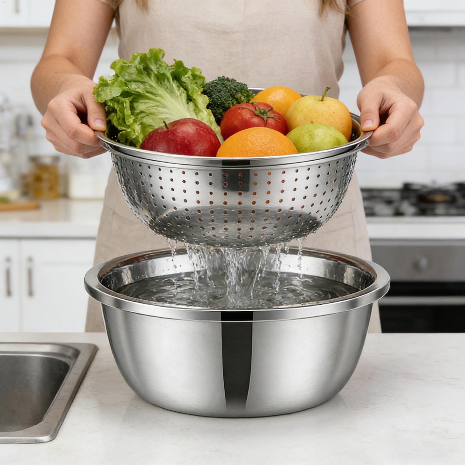 Stainless Steel Colander Strai - Meal Prep With Rice recension och pris