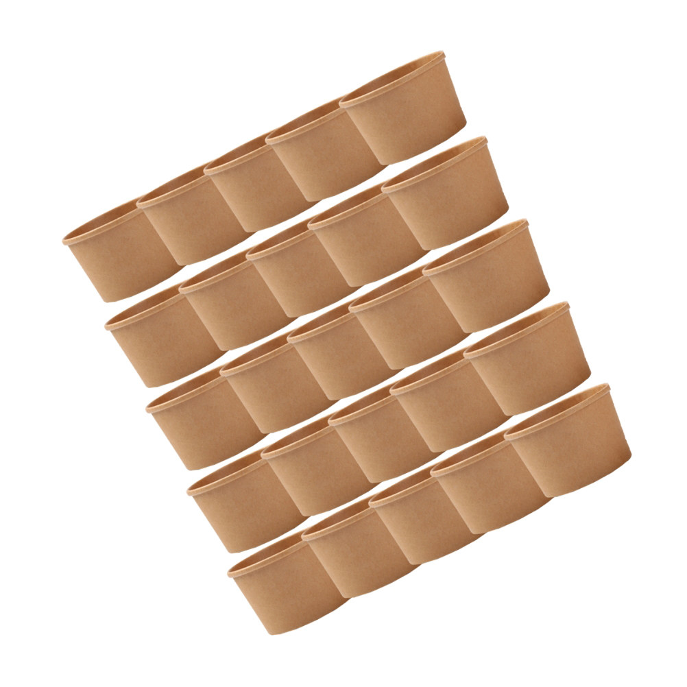 50Pcs Kraft Paper Food Contain - Meal Prep Bowl recension och pris