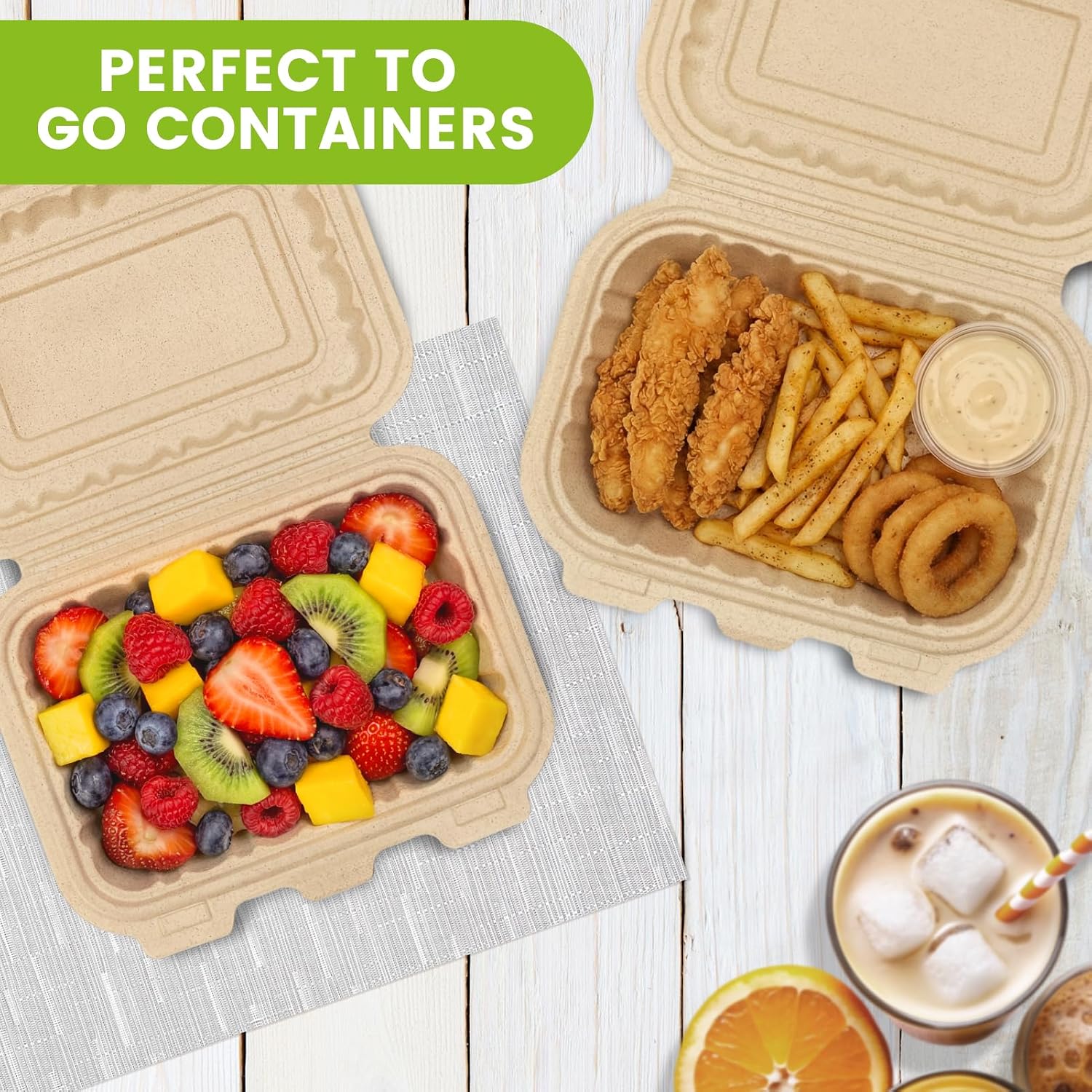 50 Pack 16oz Clamshell Take Ou - Meal Prep With Rice recension och pris