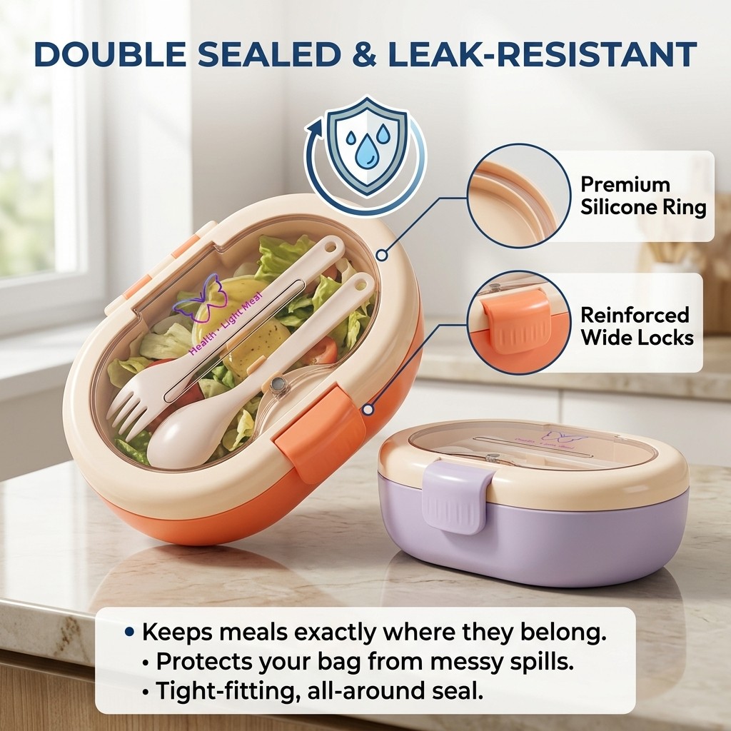 Leakproof Plastic Bento Lunch  - Meal Prep Or Prep Meal recension och pris