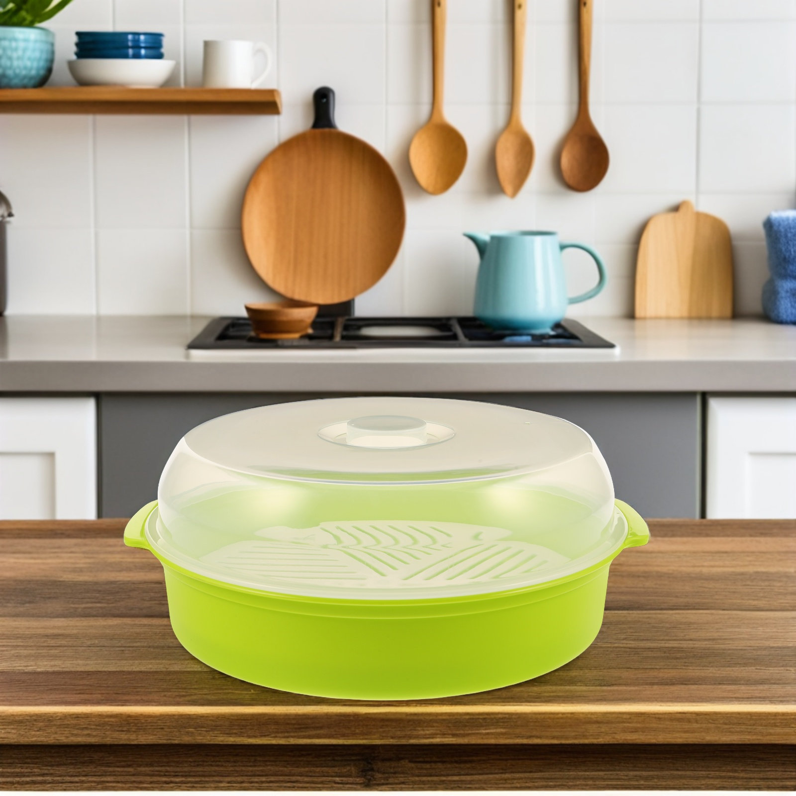 Microwave Steamer Bowl with Li - Meal Prep With Rice recension och pris