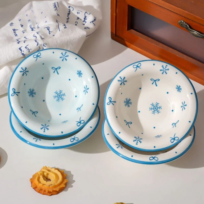 4Pcs Snowflake Ceramics Sauce  - Sauce Dipping Cup recension och pris
