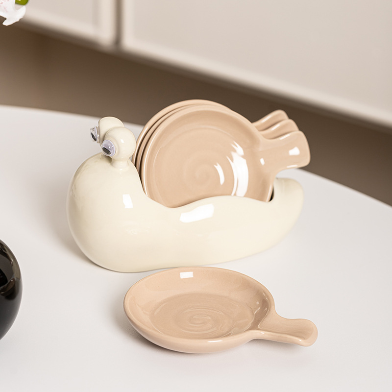 Snail Ceramic Small Dish House - Sauce Dipping Cup recension och pris